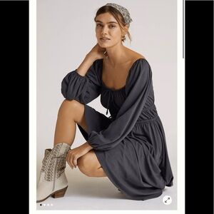 Anthropologie Lacausa Corseted Midi Dress